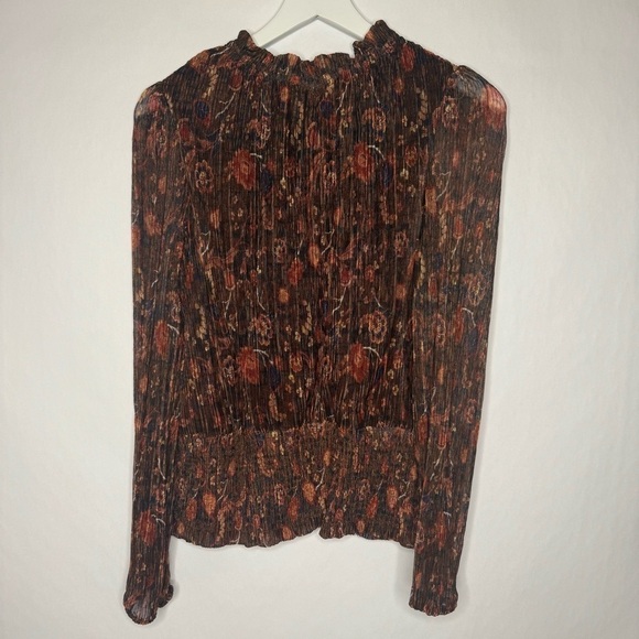 NWT Joie Long Sleeve Mock Neck Blouse - Picture 2 of 5